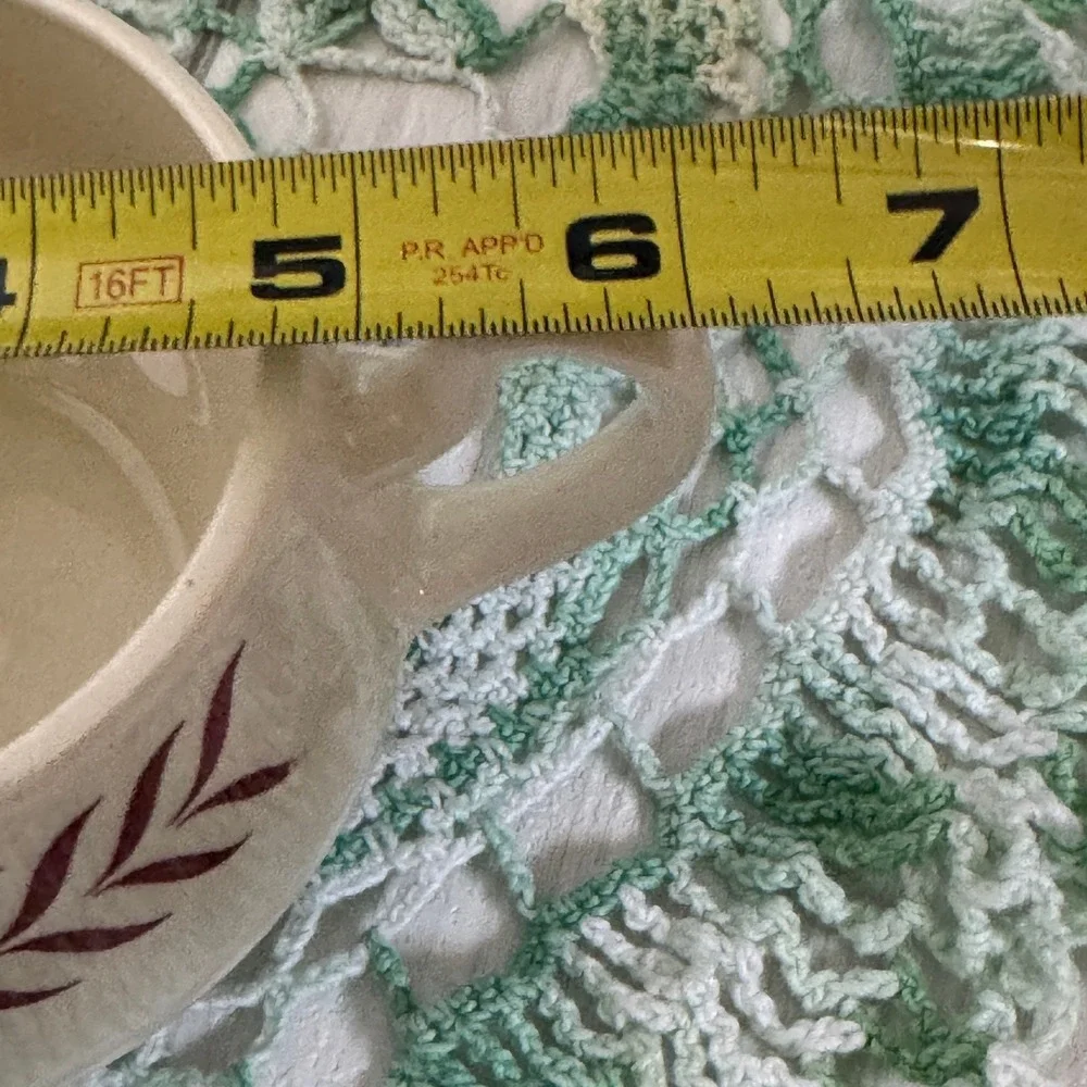 Homer Laughlin Vintage Creamer Red Laurel Leaf Pattern A 54 N 6 USA Ceramic 1954